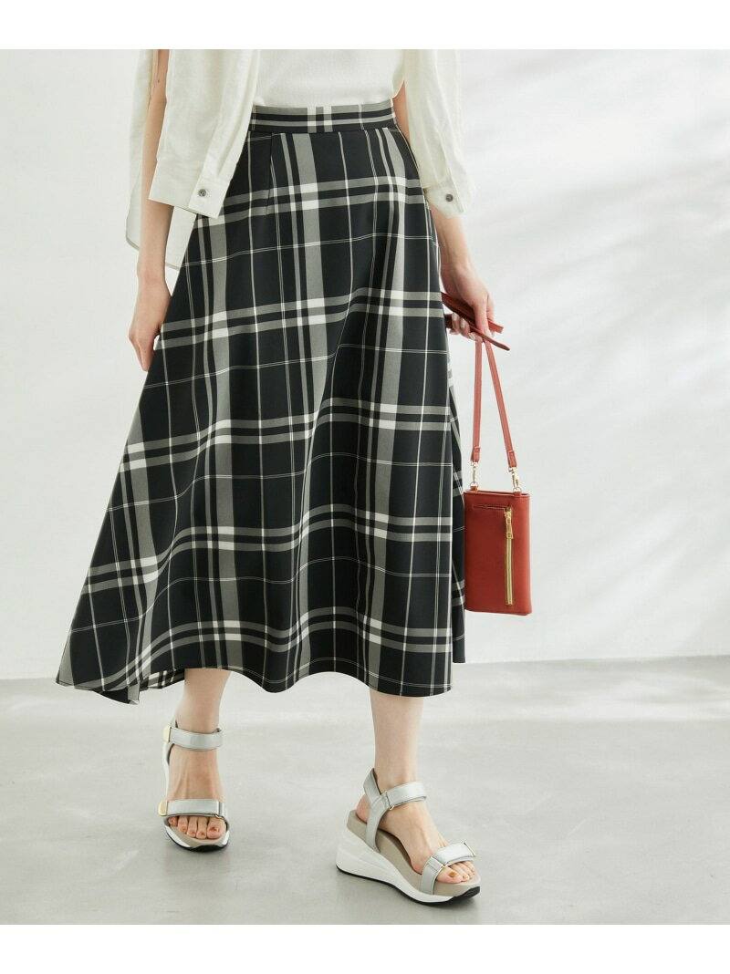 【SALE／60%OFF】チェックボリュームスカート ROPE' PICNIC ロペピクニック スカート その他のスカート ホワイト グリーン ネイビー ピンク ブラック【RBA_E】[Rakuten Fashion]のサムネイル