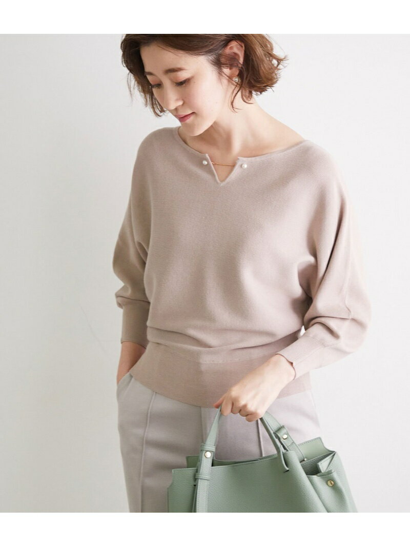 楽天市場 Rakuten Fashion Web限定カラー ブルー 2way パールチェーン使いニットドルマンプルオーバー Rope Picnic ロペピクニック ニット ニットその他 ベージュ ブラック グレー ブルー ピンク イエロー 先行予約 送料無料 Rope Picnic ロペピクニック