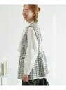 【SALE/30%OFF】リボンテープツイードパールボタンジレ ベスト/リンクコーデ ROPE' PICNIC ロペピクニック トップス ベスト・ジレ ブラック...