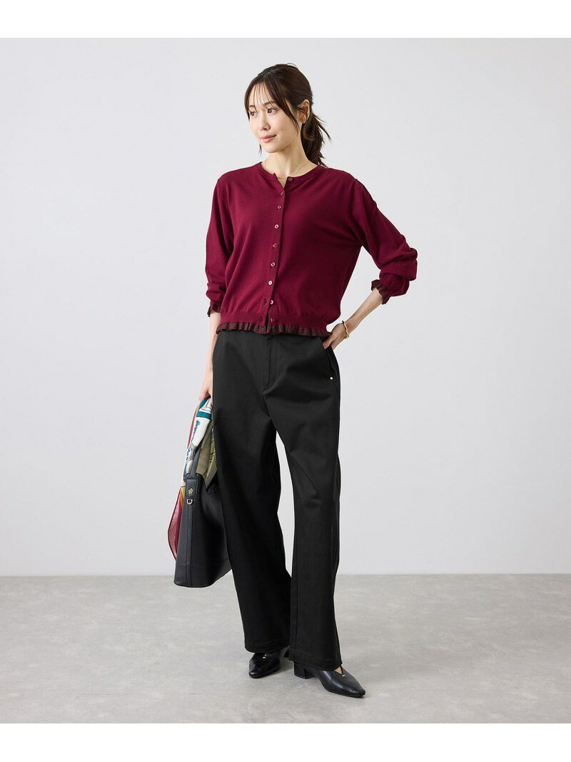 【SALE／20%OFF】セミバレルパンツ ROPE' PICNIC ロペピクニック パンツ その他のパンツ ブラック ホワイト【RBA_E】【送料無料】[Rakuten Fashion] ropepicnic-10025649 ROPE PICNIC/ロペピクニック サンプル画像3