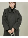 【SALE/50%OFF】【WEB限定カラー:ブラック】ラムライク/チェックオーバーPコート ROPE' PICNIC ロペピクニック ジャケット・アウター ピ...