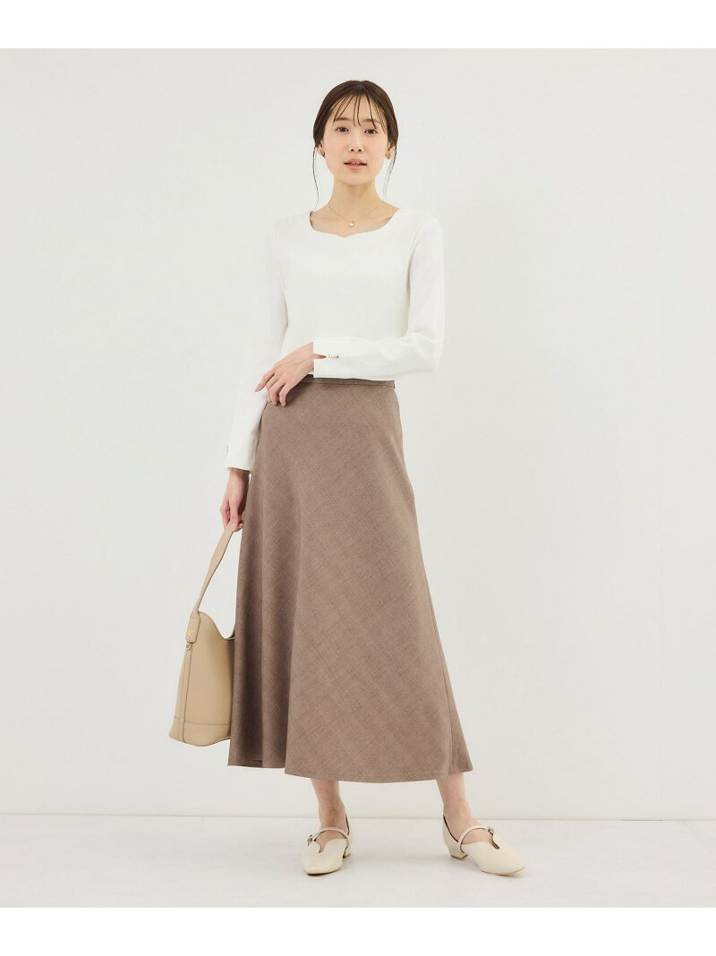 【SALE／50%OFF】メランジドビーチェックスカート/セットアップ対応・防シワ・接触冷感 ROPE' PICNIC ロペピクニック スカート その他のスカート ベージュ【RBA_E】[Rakuten Fashion] ropepicnic-10025176 ROPE PICNIC/ロペピクニック サンプル画像3