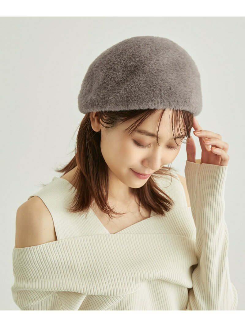 【SALE／65%OFF】シャギーベレー帽 ROPE' PICNIC PASSAGE ロペピクニック 帽子 ハンチング・ベレー帽 ブラック グレー ホワイト【RBA_E】[Rakuten Fashion]