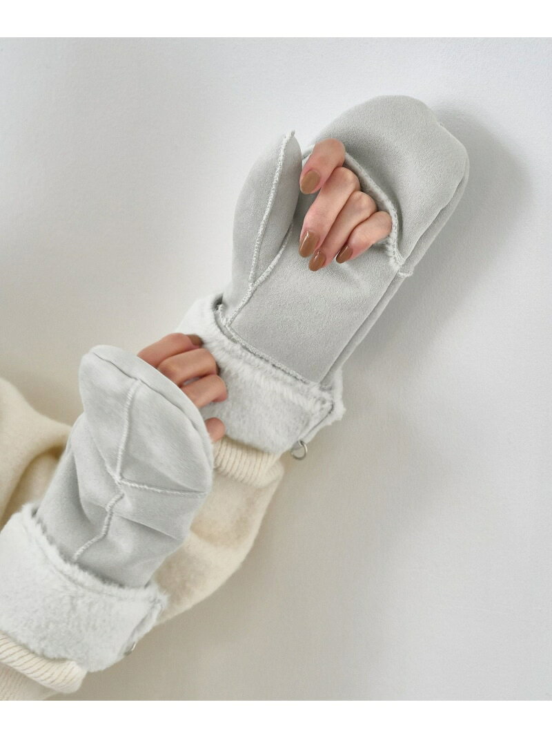 洗えるひも付きミトングローブ ROPE' PICNIC PASSAGE ロペピクニック ファッション雑貨 手袋 ブラウン ベージュ[Rakuten Fashion] ropepicnic-10024806 ROPE PICNIC/ロペピクニック サンプル画像2