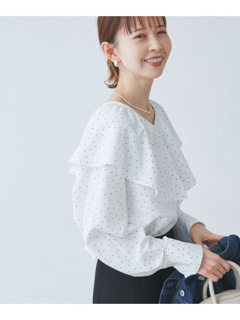 【SALE／55%OFF】フレアカラーブラウス/UVカット・接触冷感・吸水速乾 ROPE' PICNIC ロペピクニック トップス シャツ・ブラウス ホワイト ピンク ブルー【RBA_E】[Rakuten Fashion] ropepicnic-10024052 ROPE PICNIC/ロペピクニック サンプル画像3