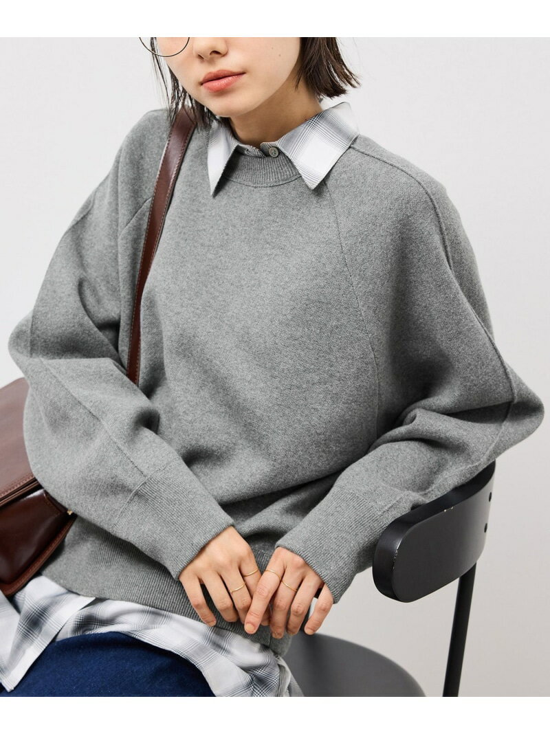 スウェットライクニットプルオーバー ROPE' PICNIC ロペピクニック トップス ニット ブラウン ブラック グレー【送料無料】[Rakuten Fashion]