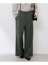 フレアシルエットサスペンダー付きパンツ ROPE' PICNIC ロペピクニック パンツ その他のパンツ グレー グリーン【先行予約】*【送料無料】[Rakut...