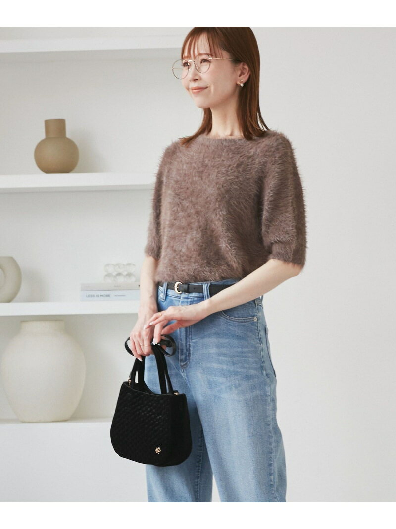 【SALE／50%OFF】キルティングベロアミニショルダーバッグ ROPE' PICNIC PASSAGE ロペピクニック バッグ ショルダーバッグ ブラック ベージュ【RBA_E】[Rakuten Fashion] ropepicnic-10024763 ROPE PICNIC/ロペピクニック サンプル画像3