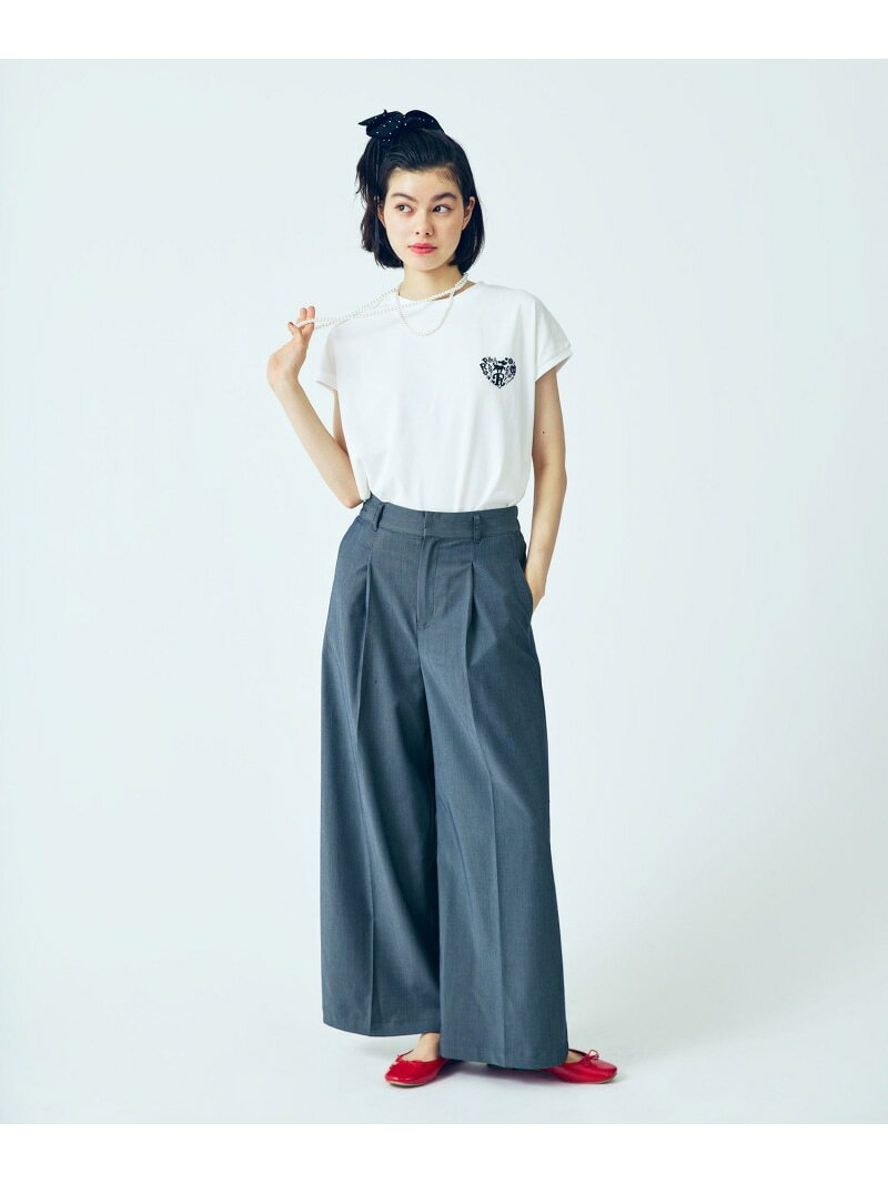 【SALE／50%OFF】【Chocomoo*ROPE' PICNIC】【接触冷感】アソートフレンチスリーブTシャツ ROPE' PICNIC ロペピクニック トップス カットソー・Tシャツ ホワイト【RBA_E】[Rakuten Fashion] ropepicnic-10024609 ROPE PICNIC/ロペピクニック サンプル画像3