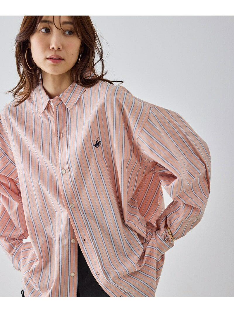【SALE／9%OFF】【BEVERLYHILLS POLO CLUB・一部店舗限定】ストライプビッグシルエットシャツ ROPE' PICNIC ロペピクニック トップス シャツ・ブラウス イエロー ブルー オレンジ【RBA_E】【送料無料】[Rakuten Fashion] ropepicnic-10025394 ROPE PICNIC/ロペピクニック サンプル画像3