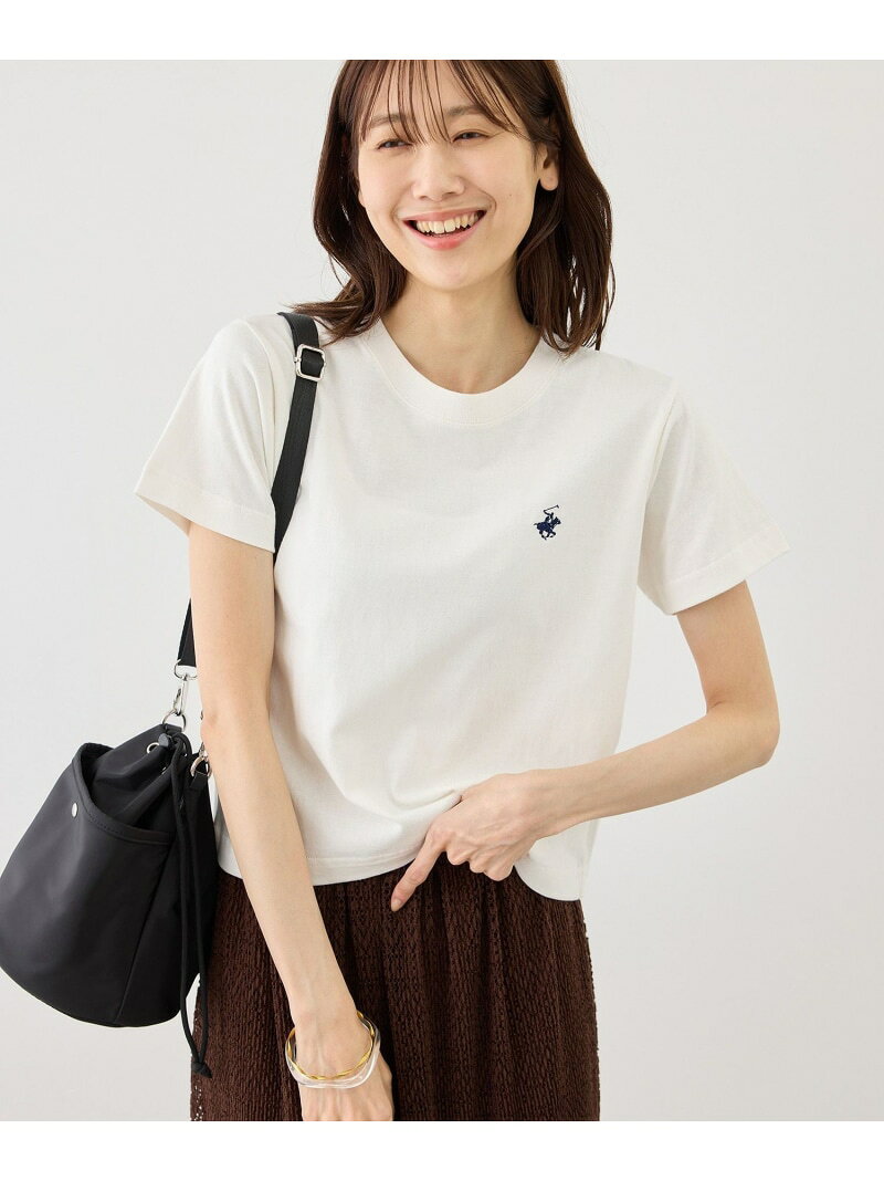 【BEVERLYHILLS POLO CLUB・一部店舗限定】アイコン刺繍コンパクトTシャツ ROPE' PICNIC ロペピクニック トップス カットソー・Tシャツ ネイビー グレー ホワイト ベージュ[Rakuten Fashion] ropepicnic-10025395 ROPE PICNIC/ロペピクニック サンプル画像3