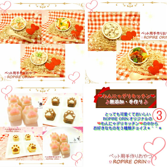 お届けは最短で1か月先です☆【通常価格￥4980】◆　Anniversary　ライトset【わんにゃんコロン＆選べるディナー3種】◆犬用ケーキ,猫用ケーキ,手作り,犬用ごはん,猫用ごはん,犬用ディナー,猫用ディナー 2