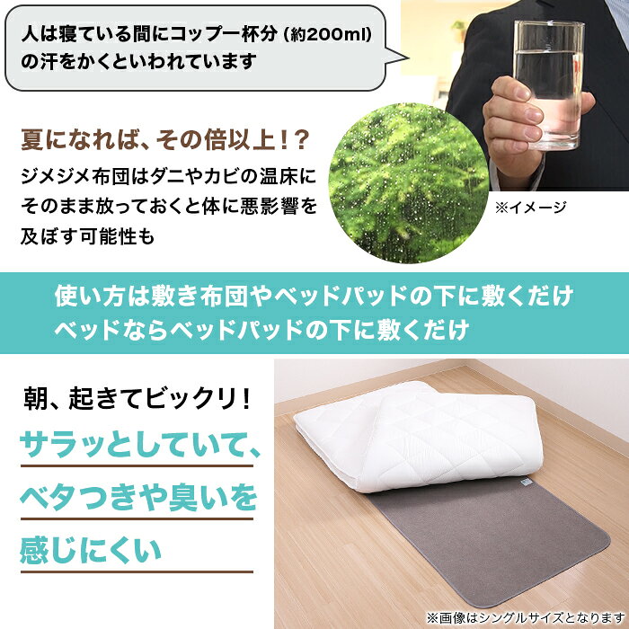 西川(nishikawa) 竹炭配合サラッと除湿シートセット ダブル じゅん散歩 テレビ朝日...
