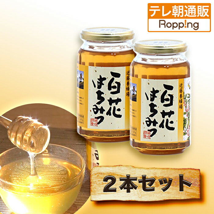 近藤養蜂場 国産百花はちみつ 2本セット ニッポンめしあがれ テレビ朝日 テレ朝通販 ロッピング