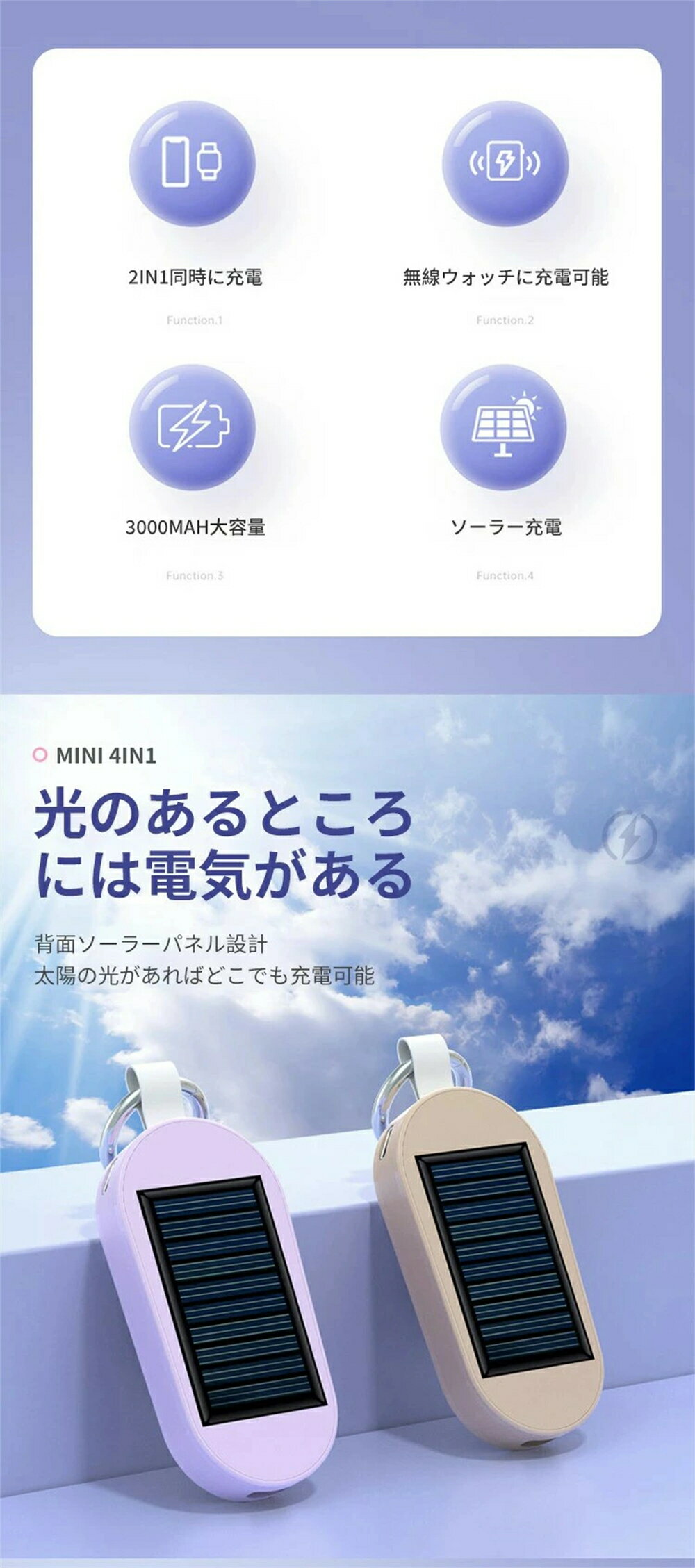 �����顼��Х���Хåƥ꡼ �ߥ� mini �����ۥ������ ���� ���� ���� ľ�ܽ��� ���ͥ�������¢ �����֥���¡ 3000mAh ̵������ �����å� iPhone Type-C ������C �饤�ȥ˥� �����ե��� ����ɥ����� �ڤ� ���Ŵ� �������å� iPhone Airpod