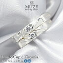 MUZE JEWELRY yAO 0.05ct w n[gL[sbh Heart&Cupid v`i dグ SV925 L[rbNWRjA Vo[O ꗱ 0.05ct ɍ v|[Y TvCY LO madeinjapan  