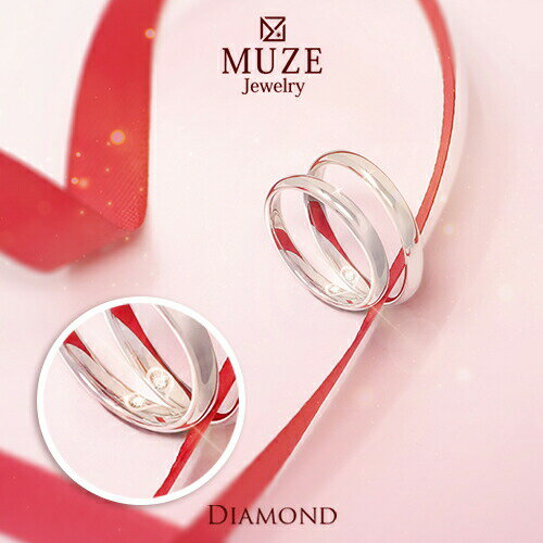 ダイヤモンド ペアリング ダイヤ 結婚指輪 MUZE JEWELRY マリッジリング 指輪 シルバー925プラチナ仕上げ カップル リング ペア プラチナ仕上げ SV925 プロポーズ サプライズ 記念 made in japan 刻印 名入れ roryxtyle