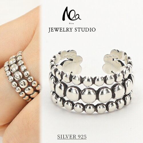 リング 指輪 SV925 シルバーリング 太めリング いぶし加工 日本製 オープンリング フリーサイズ レディ..