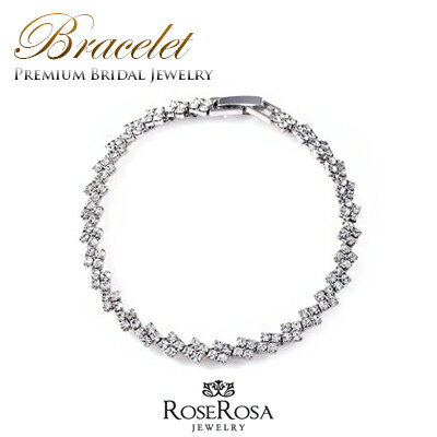 ブレスレット レディース ラインストーンブブレスレット 1年無償修理保証 豪華 シルバー プレスレット ウェディング 結婚式 パーティー 発表会【在庫限り】