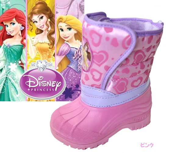 15cm ウィンターブーツ プリンセス ディズニー Disneyzone ディズニー 6891 ブーツ スノーブーツ キッズ 子供靴 女の子 ディズニープリンセス 防寒 ラプンツェル アリエル ベル