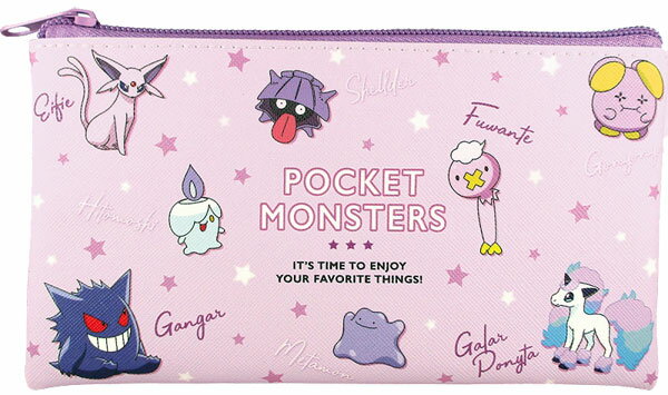 ポケットモンスター フラットマルチポーチ カラーズ パープル ポケモン ゲンガ― メタモン ミュウツー フラットポーチ ペンポーチ 筆箱 ポーチ マルチポーチ キャラクター雑貨 ポケットモンスター雑貨 ネコポス対象品のサムネイル