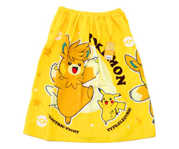 ラップタオル 巻きタオル ポケモン キャラクター ピカチュウ ポケットモンスター 60×115cm タオル バス..