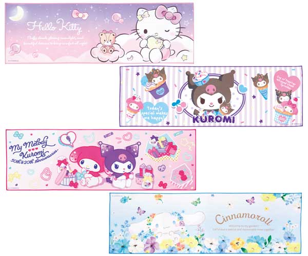 クールマフラー クロミ マイメロディ シナモロール ハローキティ クールタオル 冷感タオル ひんやりタオル サンリオ sanrio 瞬間冷却 熱中症対策 キャラクターグッズ キャラクター雑貨 タオル バス用品 子供用プール ジェイズプランニングのサムネイル