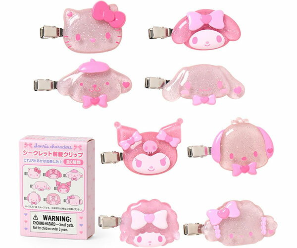 シークレット前髪クリップ さくら サンリオキャラクターズ 前髪クリップ 髪留め シークレット ハローキティ マイメロディ クロミ シナモロール ポチャッコ マイスウィートピアノ ポムポムプリン こぎみゅん キャラクター雑貨 メイク 跡が付きにくい 525481のサムネイル