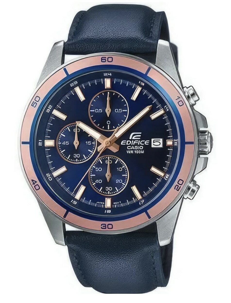 カシオ 腕時計 メンズ EDIFICE ピンクゴールド ネイビー EFR-526L-2A CASIO