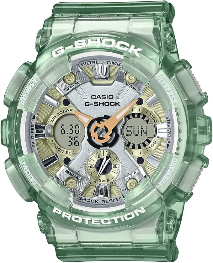 カシオ 腕時計 レディース G-SHOCK ゴールド シルバー グリーン GMA-S120GS-3A CASIO