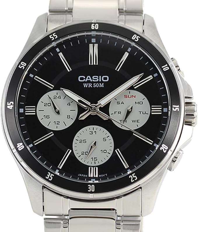カシオ 腕時計 メンズ CASIO STANDARD ブラック シルバー MTP-1374D-1A3 CASIO
