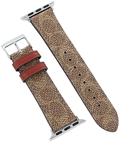 すぐに使える【2点で5％OFFクーポン】コーチ アップル ウォッチ専用ベルト レディース ブラウン シンプル COACH Apple Watch strap 38mm 40mm 対応 14700060 並行輸入品