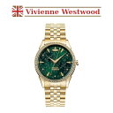 腕時計 上品 オーブ ブランドロゴ お洒落Vivienne Westwood ヴィヴィアンウエストウッド VV208GDGD クオーツ ゴールド グリーン レディース 並行輸入品･･･