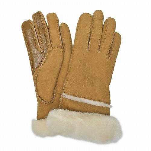 アグ 手袋 グローブ 17371 W SHEEPSKIN SEAMED GLOVE チェスナット ブラウン Lサイズ レディース UGG