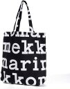 すぐに使える【2点で5％OFFクーポン】マリメッコ トートバッグ レディース ブラック ホワイト ロゴ marimekko 47312-911