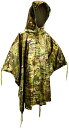 すぐに使える【2点で5％OFFクーポン】MIL-TEC ポンチョ レインウェア リップストップ生地 米軍スタイル Rain Poncho - MULTICAM Camo迷彩 10630049