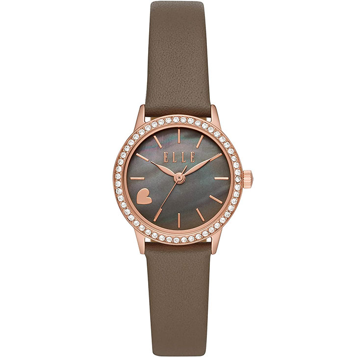【 在庫一掃セール対象 】31% OFF（2024年前期当店平均価格比）腕時計 レディース レザー ブラウン ELLE エル クオーツ ELL21033 並行輸入品 かわいい 可愛い オシャレ おしゃれ