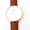 ダニエルウェリントン 腕時計 レディース ホワイト ブラウン Petite St Mawes G White レザー Daniel Wellington DW00100550