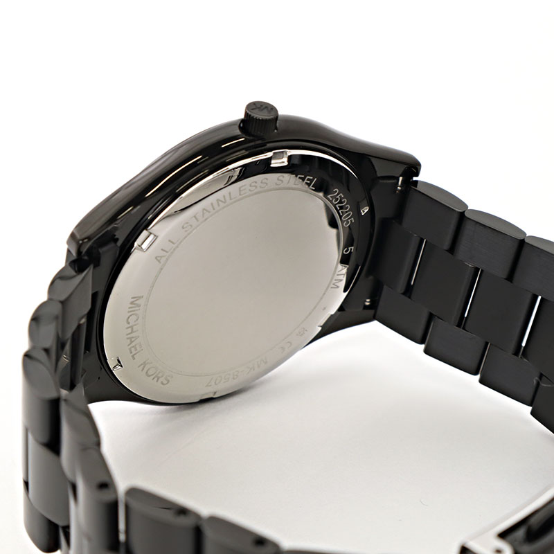 腕時計 シンプル エレガント おしゃれ MICHAEL KORS マイケルコース MK8507 ウォッチ メンズ クオーツ アナログ ブラック ファッション ビジネス 通勤 プレゼント 人気 並行輸入品