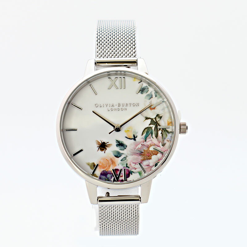 オリビアバートン 腕時計 レディース Enchanted Garden ホワイト シルバー OB16EG136 Olivia Burton