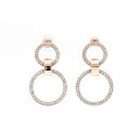 すぐに使えるスワロフスキー ピアス レディース ローズゴールド シルバー フープピアス SWAROVSKI 5636502 Hollow Hoop Earring