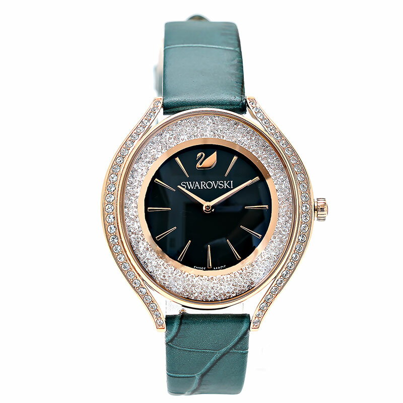 スワロフスキー 腕時計 レディース Crystalline Aura ローズゴールド グリーン 5644078 SWAROVSKI