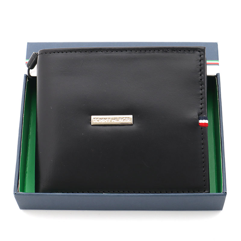 トミー ヒルフィガー 財布（メンズ） トミーヒルフィガー 二つ折り財布 メンズ ブラック 31TL25X012-001 TOMMY HILFIGER