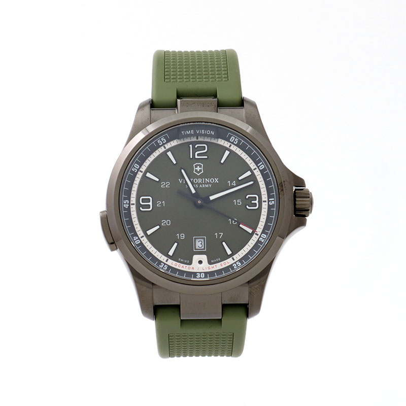 ビクトリノックス 腕時計（メンズ） すぐに使える【2点で5％OFFクーポン】ビクトリノックス 腕時計 メンズ グレー グリーン Victorinox I.N.O.X. 241595