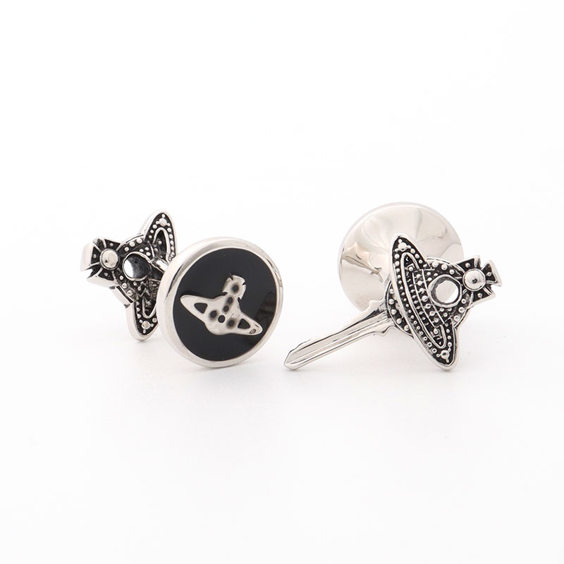 ヴィヴィアンウエストウッド カフス アクセサリー MAN VITALIJA CUFFLINKS ANTIQUE PLATINUM BLACK 65030005 02P108 シルバー メンズ VIVIENNE WESTWOOD