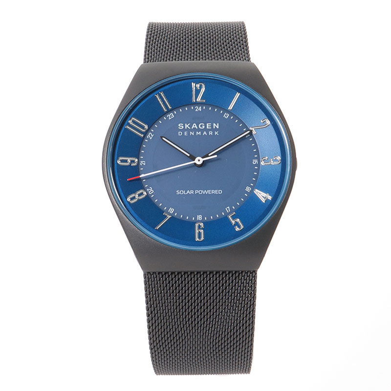 スカーゲン 腕時計（メンズ） すぐに使える【2点で5％OFFクーポン】スカーゲン 腕時計 メンズ ブラック ブルー クオーツ クロノグラフ SKAGEN SKW6837 Grenen Solar Powered Watch