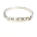 グッチ ブレスレット メンズ レディース グッチゴースト 19サイズ シルバー 455321-J8400-0701-19 GUCCI