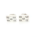 【 在庫一掃セール対象 】9% OFF(2024年前期当店平均価格比)グッチ カフスボタン メンズ GHOST シルバー ブラック 457224-J8400-0701 GUCCI