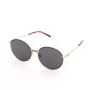 グッチ サングラス メンズ レディース アジアンフィット ゴールド グレー GG0395SK-001 GUCCI