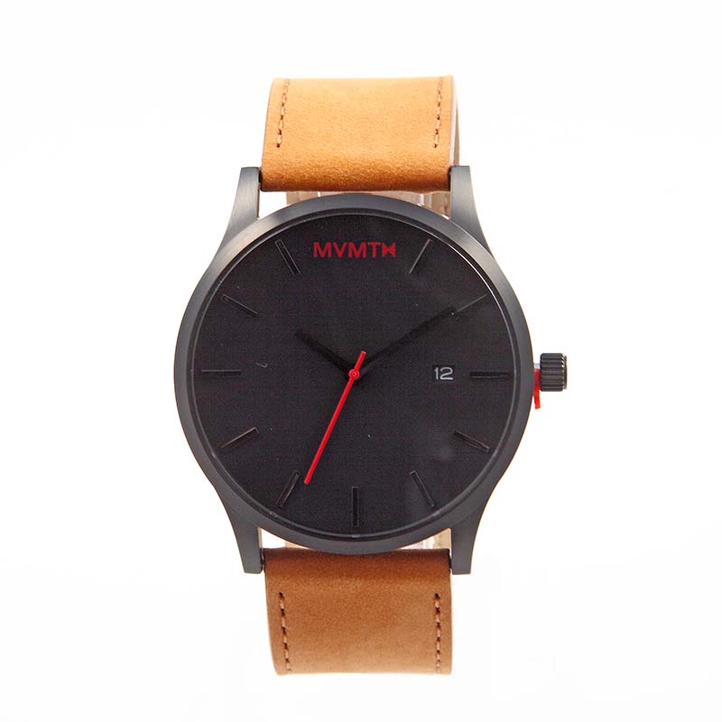 MVMT 腕時計 メンズ すぐに使える【2点で5％OFFクーポン】ムーブメント 腕時計 メンズ ブラック ブラウン レザー クオーツ カレンダー MVMT L213.5L.351